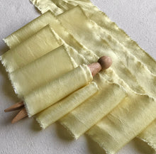 Load image into Gallery viewer, Yellow Silk Ribbons ~ 4 Shades