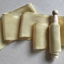 Load image into Gallery viewer, Mustard &amp; Pale Mustard Silk Ribbon