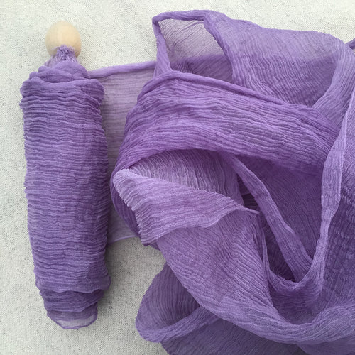Purple Crinkled Silk Ribbons