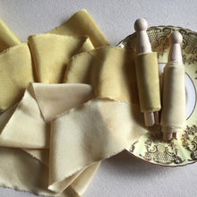 Load image into Gallery viewer, Mustard &amp; Pale Mustard Silk Ribbon