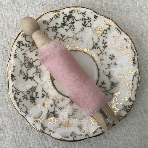 Dusky Pink Silk Chiffon Ribbons