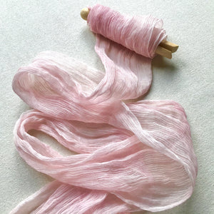 Pale Pink Crinkled Silk Chiffon