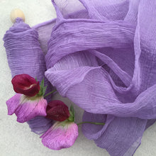 Load image into Gallery viewer, Purple Crinkled Silk Ribbons