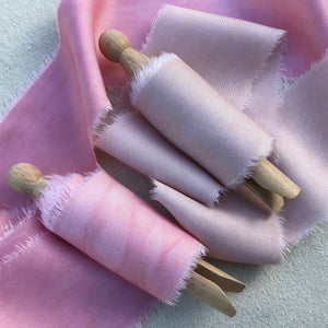 Dusky Pink Bamboo Silk Ribbon