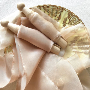 Blush Silk Chiffon Ribbons