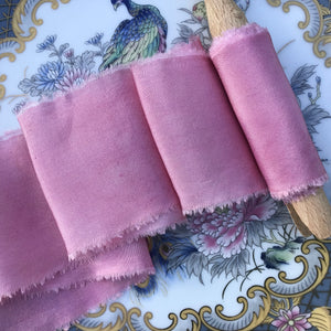 Lazos de seda color rosa