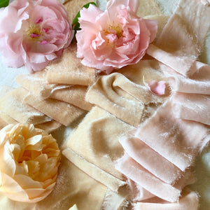 Champagne Silk Velvet Ribbon
