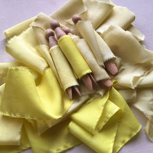 Yellow Silk Ribbons ~ 4 Shades