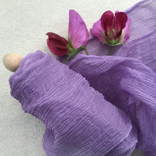 Load image into Gallery viewer, Purple Crinkled Silk Ribbons