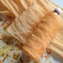 Load image into Gallery viewer, Apricot Crinkled Silk Chiffon