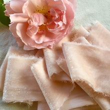 Load image into Gallery viewer, Pale Rose Silk Velvet Ribbon