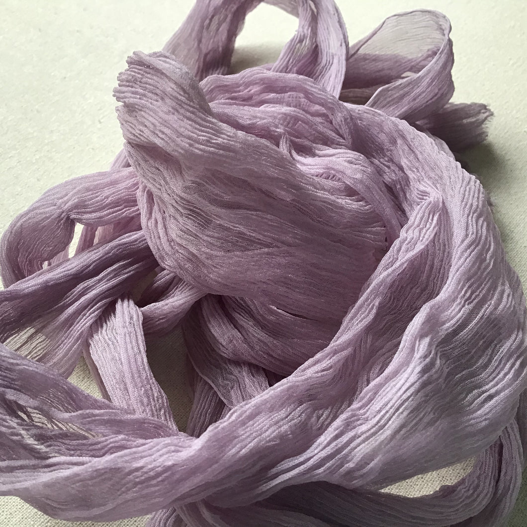 Mauve Crinkled Silk