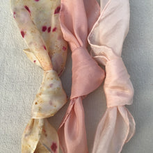 Load image into Gallery viewer, ON SALE Set of 3 Small Silk Scarves ~ Silk Pocket Squares